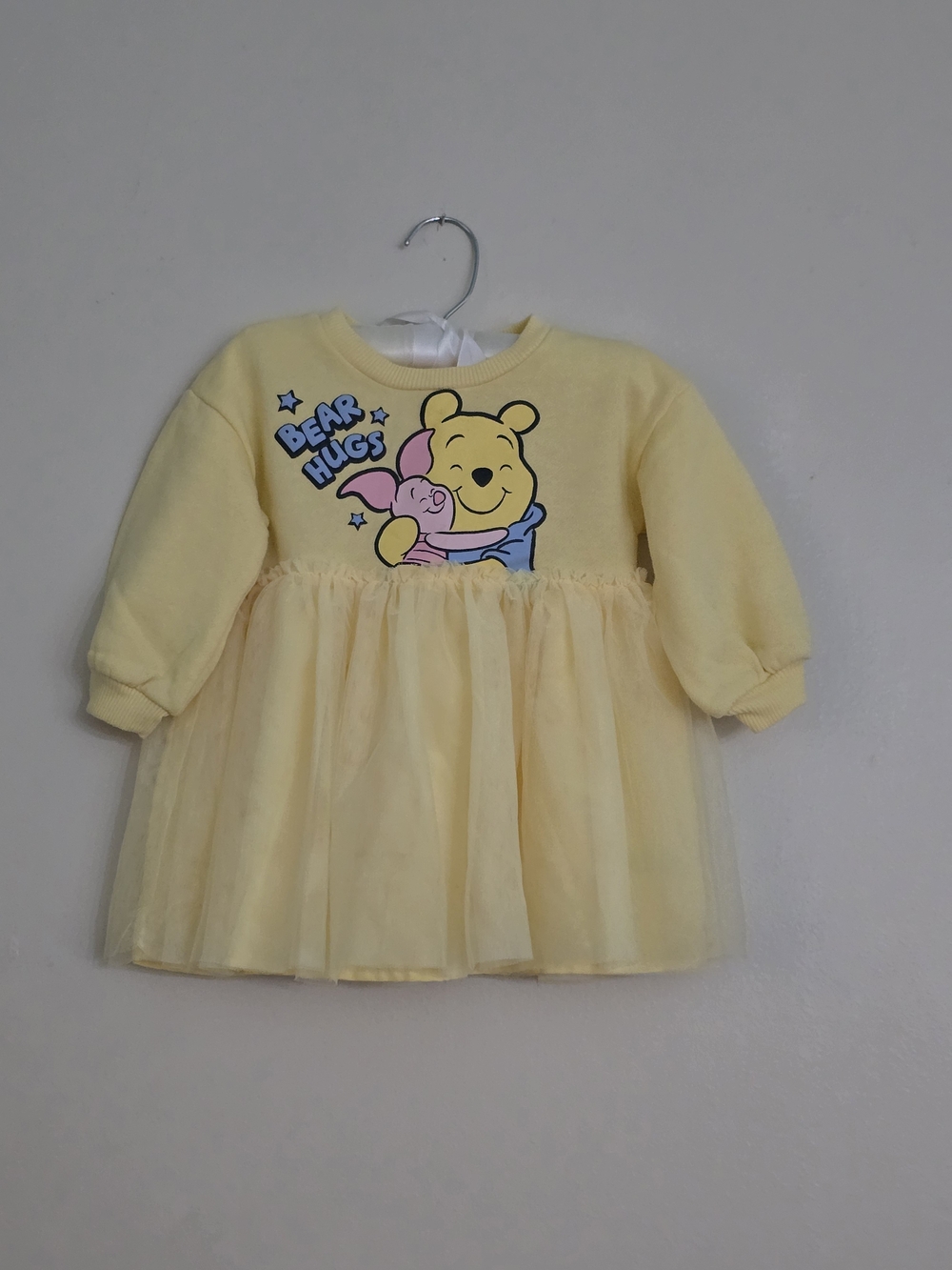 Disney Baby Yellow Infant Top with Winnie the Pooh Label. Size 18 Months. NWOT